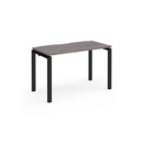Adapt single desk 1200mm x 600mm - black frame and grey oak top
