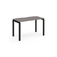 Adapt starter unit single 1200mm x 600mm - black frame and grey oak top