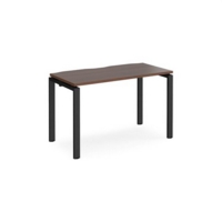 Adapt starter unit single 1200mm x 600mm - black frame and walnut top