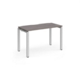 Adapt starter unit single 1200mm x 600mm - silver frame and grey oak top