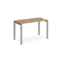 Adapt starter unit single 1200mm x 600mm - silver frame and oak top