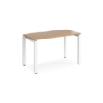 Adapt starter unit single 1200mm x 600mm - white frame and beech top