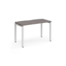 Adapt starter unit single 1200mm x 600mm - white frame and grey oak top