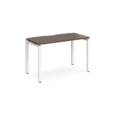 Adapt starter unit single 1200mm x 600mm - white frame and walnut top