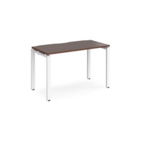 Adapt starter unit single 1200mm x 600mm - white frame and walnut top