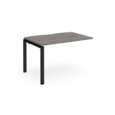 Adapt add on unit single 1200mm x 800mm - black frame and grey oak top