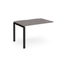 Adapt add on unit single 1200mm x 800mm - black frame and grey oak top