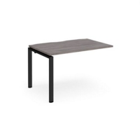 Adapt add on unit single 1200mm x 800mm - black frame and grey oak top