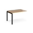 Adapt add on unit single 1200mm x 800mm - black frame and oak top