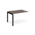 Adapt add on unit single 1200mm x 800mm - black frame and walnut top