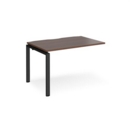 Adapt add on unit single 1200mm x 800mm - black frame and walnut top