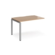 Adapt add on unit single 1200mm x 800mm - silver frame and beech top