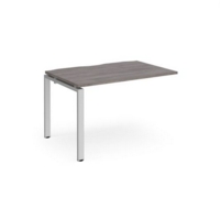 Adapt add on unit single 1200mm x 800mm - silver frame and grey oak top