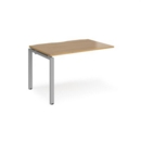 Adapt add on unit single 1200mm x 800mm - silver frame and oak top