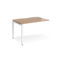Adapt add on unit single 1200mm x 800mm - white frame and beech top