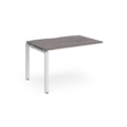 Adapt add on unit single 1200mm x 800mm - white frame and grey oak top