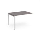 Adapt add on unit single 1200mm x 800mm - white frame and grey oak top