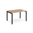 Adapt single desk 1200mm x 800mm - black frame and beech top