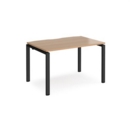 Adapt single desk 1200mm x 800mm - black frame and beech top