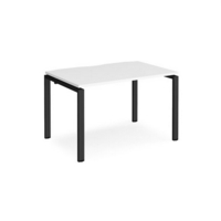 Adapt single desk 1200mm x 800mm - black frame and white top