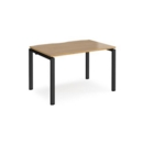 Adapt starter unit single 1200mm x 800mm - black frame and oak top