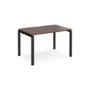 Adapt starter unit single 1200mm x 800mm - black frame and walnut top