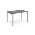 Adapt starter unit single 1200mm x 800mm - silver frame and grey oak top