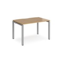 Adapt starter unit single 1200mm x 800mm - silver frame and oak top