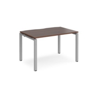 Adapt starter unit single 1200mm x 800mm - silver frame and walnut top