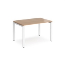 Adapt starter unit single 1200mm x 800mm - white frame and beech top