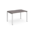 Adapt starter unit single 1200mm x 800mm - white frame and grey oak top
