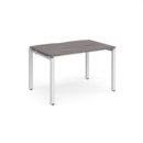 Adapt starter unit single 1200mm x 800mm - white frame and grey oak top