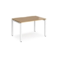 Adapt starter unit single 1200mm x 800mm - white frame and oak top