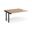 Adapt add on unit single 1400mm x 1200mm - black frame and beech top