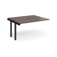Adapt add on unit single 1400mm x 1200mm - black frame and walnut top