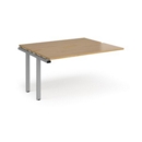 Adapt add on units back to back 1400mm x 1200mm - silver frame and oak top