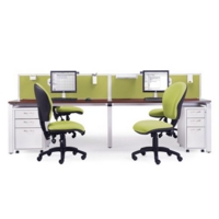 Adapt add on units back to back 1400mm x 1200mm - silver frame and oak top