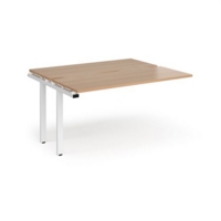 Adapt add on units back to back 1400mm x 1200mm - white frame and beech top