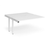 Adapt add on units back to back 1400mm x 1600mm - white frame and white top