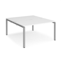 Adapt starter units back to back 1400mm x 1600mm - silver frame and white top