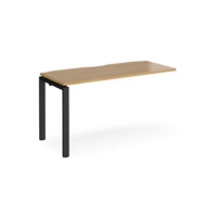 Adapt add on unit single 1400mm x 600mm - black frame and oak top