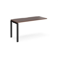 Adapt add on unit single 1400mm x 600mm - black frame and walnut top