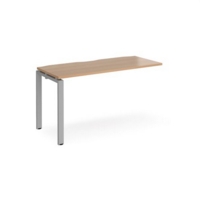 Adapt add on unit single 1400mm x 600mm - silver frame and beech top
