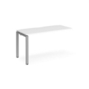 Adapt add on unit single 1400mm x 600mm - silver frame and white top