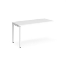 Adapt add on unit single 1400mm x 600mm - white frame and white top