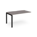 Adapt add on unit single 1400mm x 800mm - black frame and grey oak top