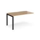 Adapt add on unit single 1400mm x 800mm - black frame and oak top