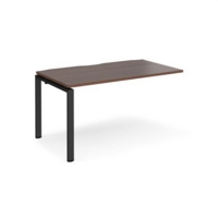 Adapt add on unit single 1400mm x 800mm - black frame and walnut top
