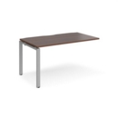 Adapt add on unit single 1400mm x 800mm - silver frame and walnut top