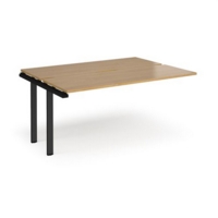 Adapt add on unit single 1600mm x 1200mm - black frame and oak top